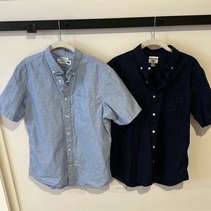 Pair Old Navy Men’s Short Sleeve Button Down